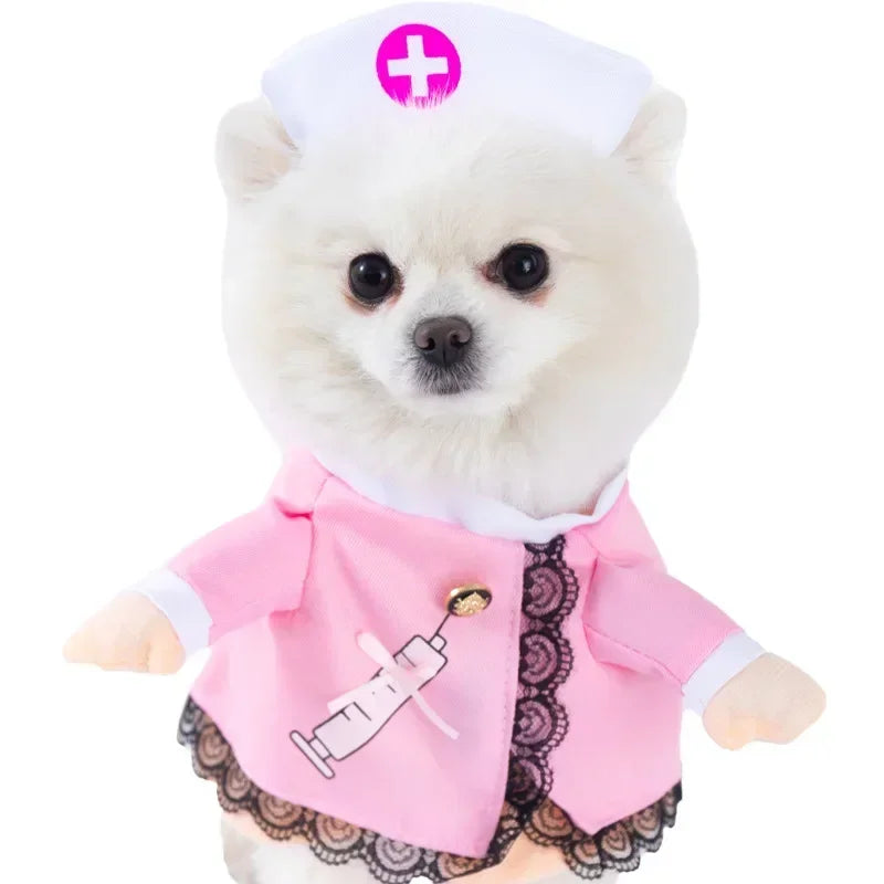 Funny Halloween Dog Costume For Small Medium Dogs Cats Adjustable Puppy Cosplay Party French Bulldog Chihuahua Pet Clothing