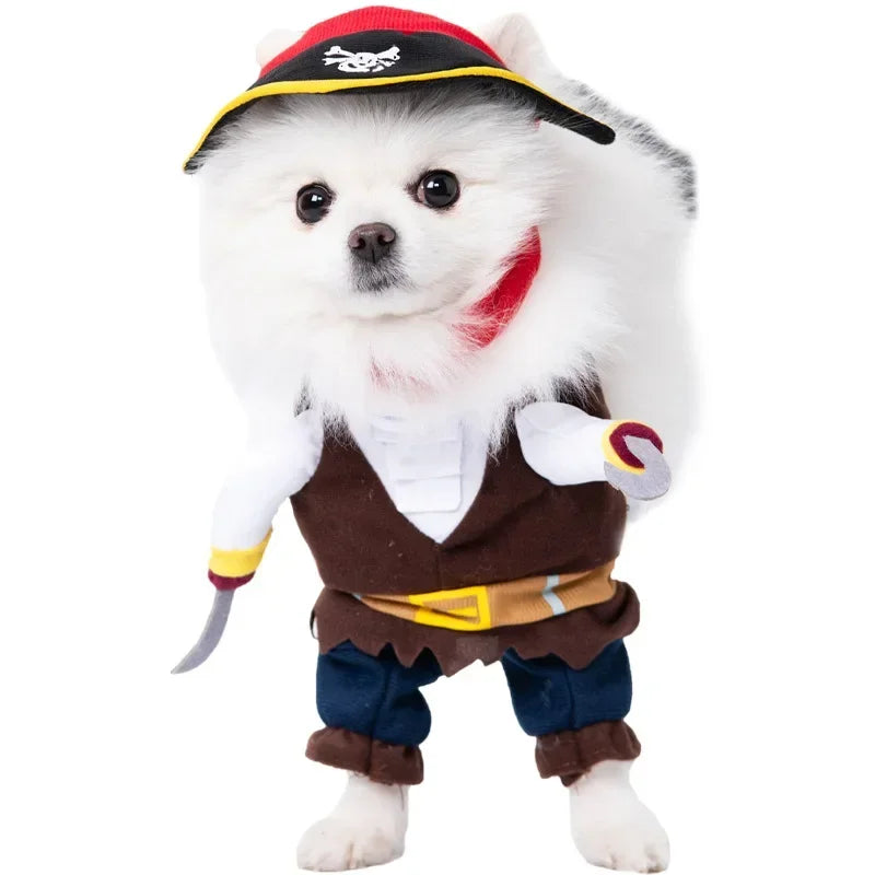 Funny Halloween Dog Costume For Small Medium Dogs Cats Adjustable Puppy Cosplay Party French Bulldog Chihuahua Pet Clothing