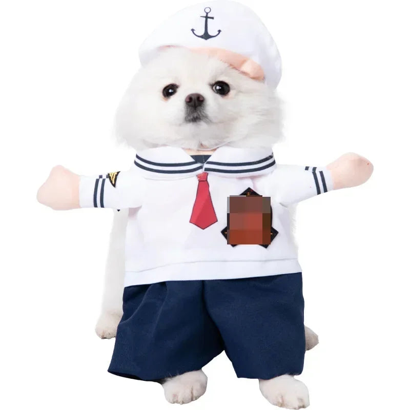 Funny Halloween Dog Costume For Small Medium Dogs Cats Adjustable Puppy Cosplay Party French Bulldog Chihuahua Pet Clothing