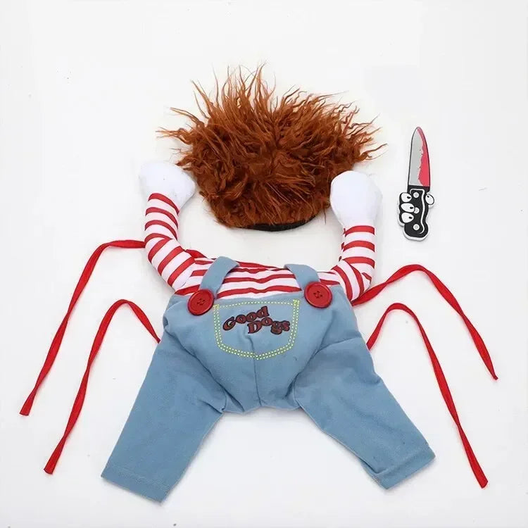 Funny Halloween Dog Costume For Small Medium Dogs Cats Adjustable Puppy Cosplay Party French Bulldog Chihuahua Pet Clothing